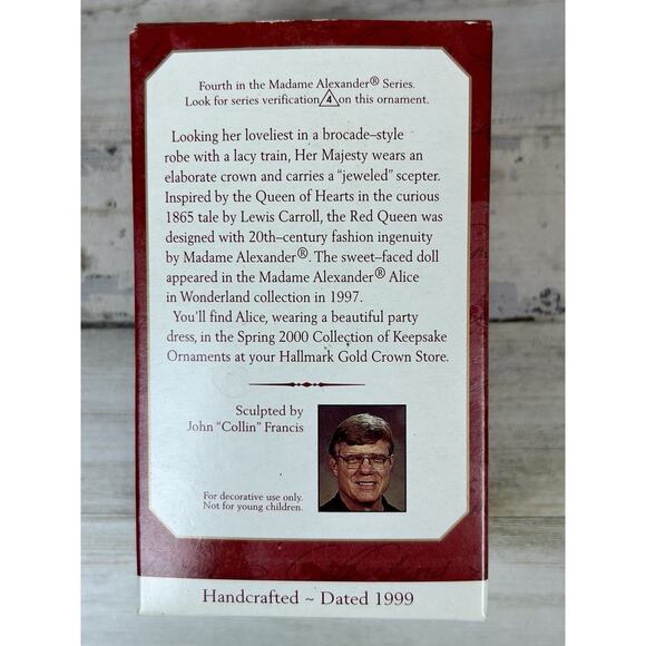 Hallmark 1999 Red Queen Ornament Madame Alexander Series 4 Alice in Wonderland - Picture 11 of 11